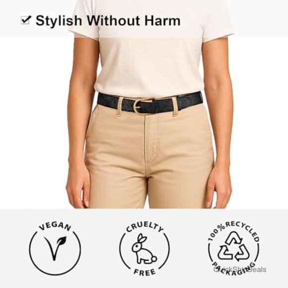Vegan Cork Belt with Nickel-Free Buckle, Lightweight & Eco-Friendly main image 5